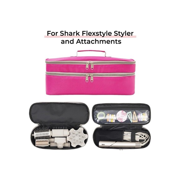 Double-Layer Hair Tools Travel Bag, Compatible With Shark Flex Style Attachment - Picture 3 of 7